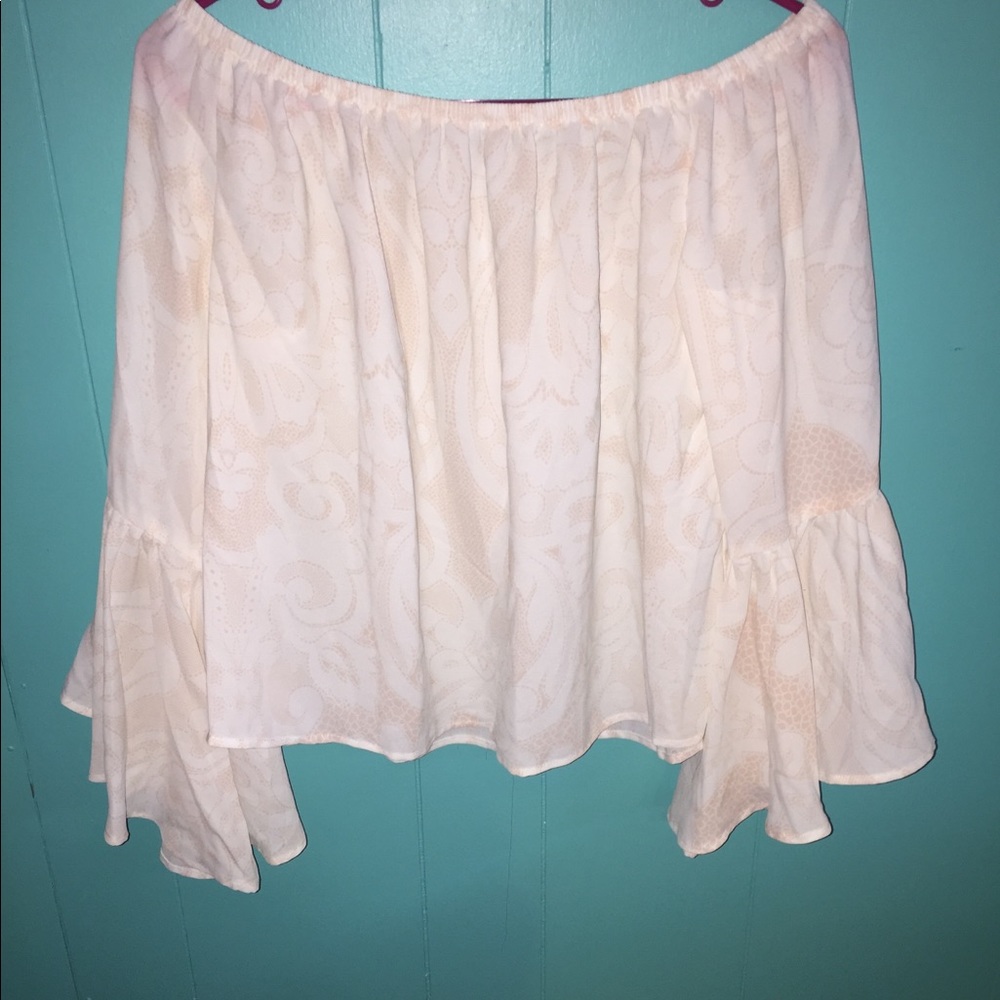 CATO off the shoulder, flare sleeve top